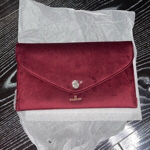 Swarovski Red Clutch with Sleek Envelope Design